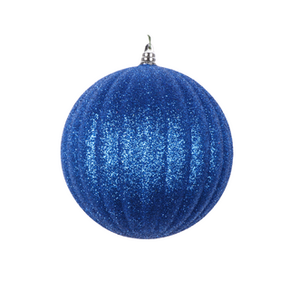 BLUE GLITTER PLEATED ORNAMENTS (PREORDER)