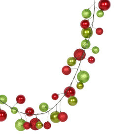 BALL GARLAND GLITTER & CANDY APPLE (IN STOCK)