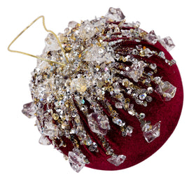 VELVET BEJEWELED BALL (IN STOCK)
