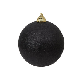 BLACK GLITTER ORNAMENTS (IN STOCK)