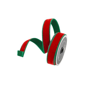 Buy red-and-emerald 2 TONE VELVET 1" (IN STOCK)