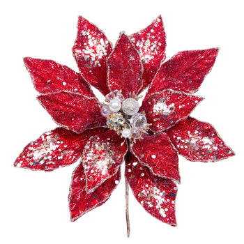 Christmas Glittered Artificial Florals