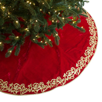 Red Velvet Christmas Tree Skirt