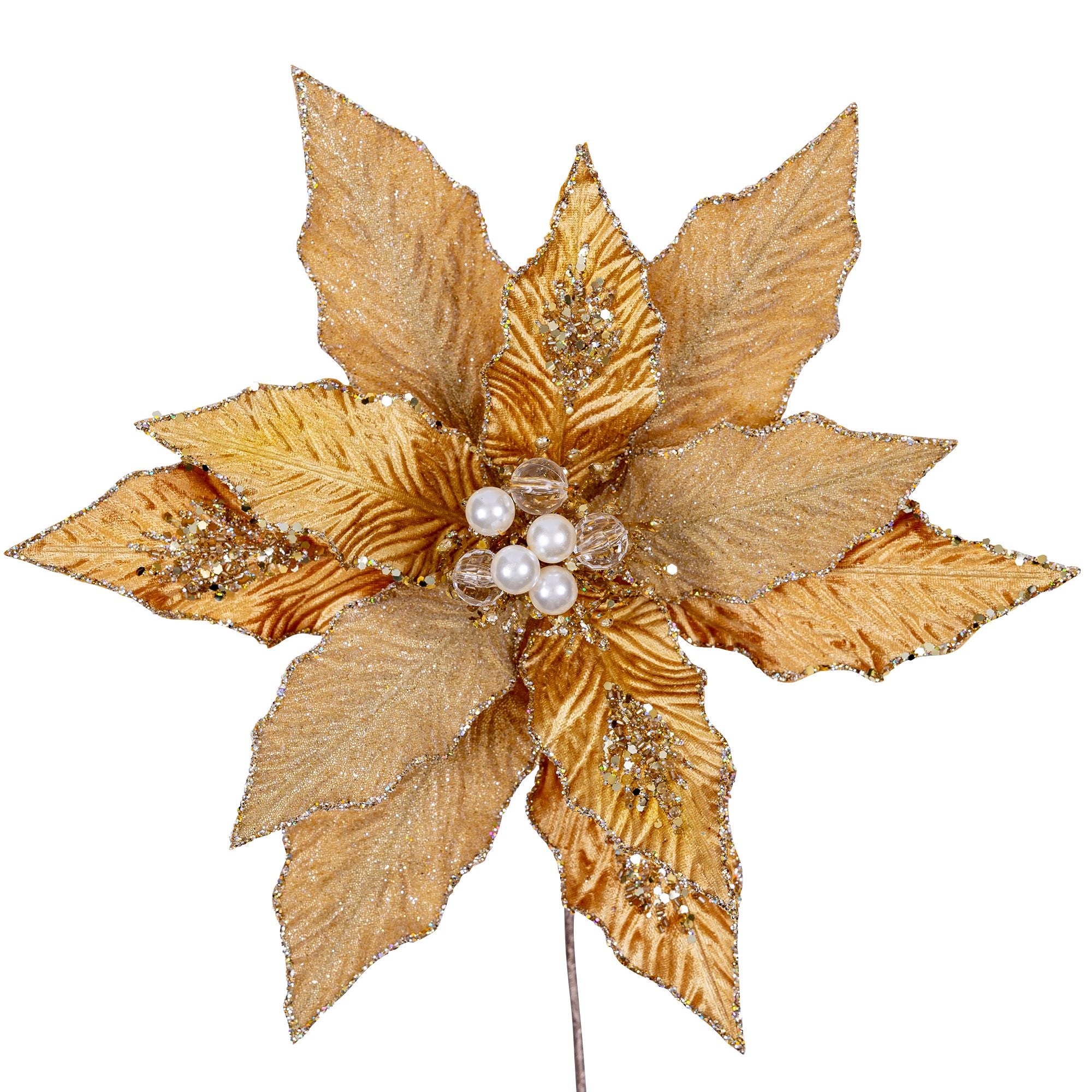 FESTIVE POINSETTIA CLIP (IN STOCK)