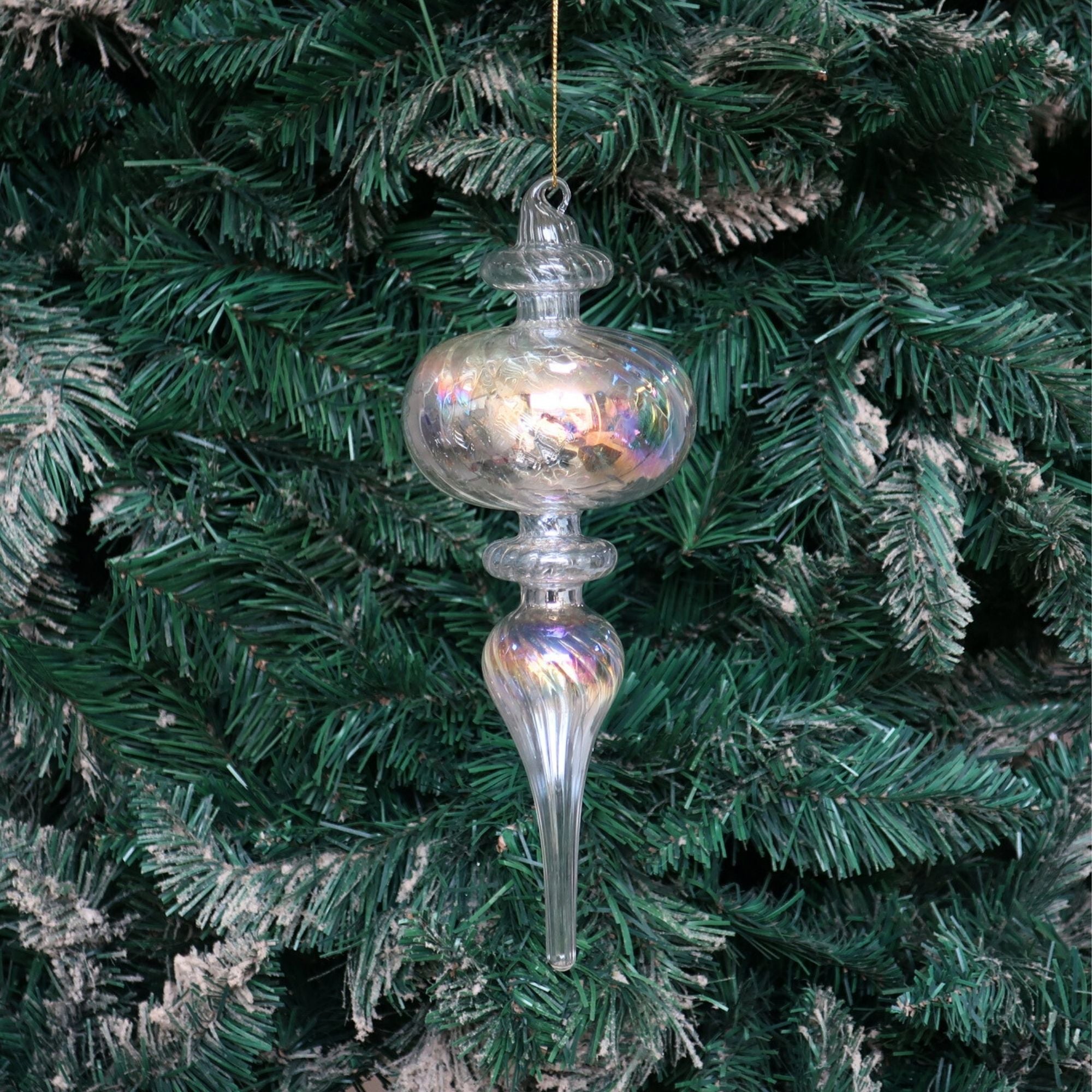 SWIRLING GLASS FINIAL (IN STOCK)