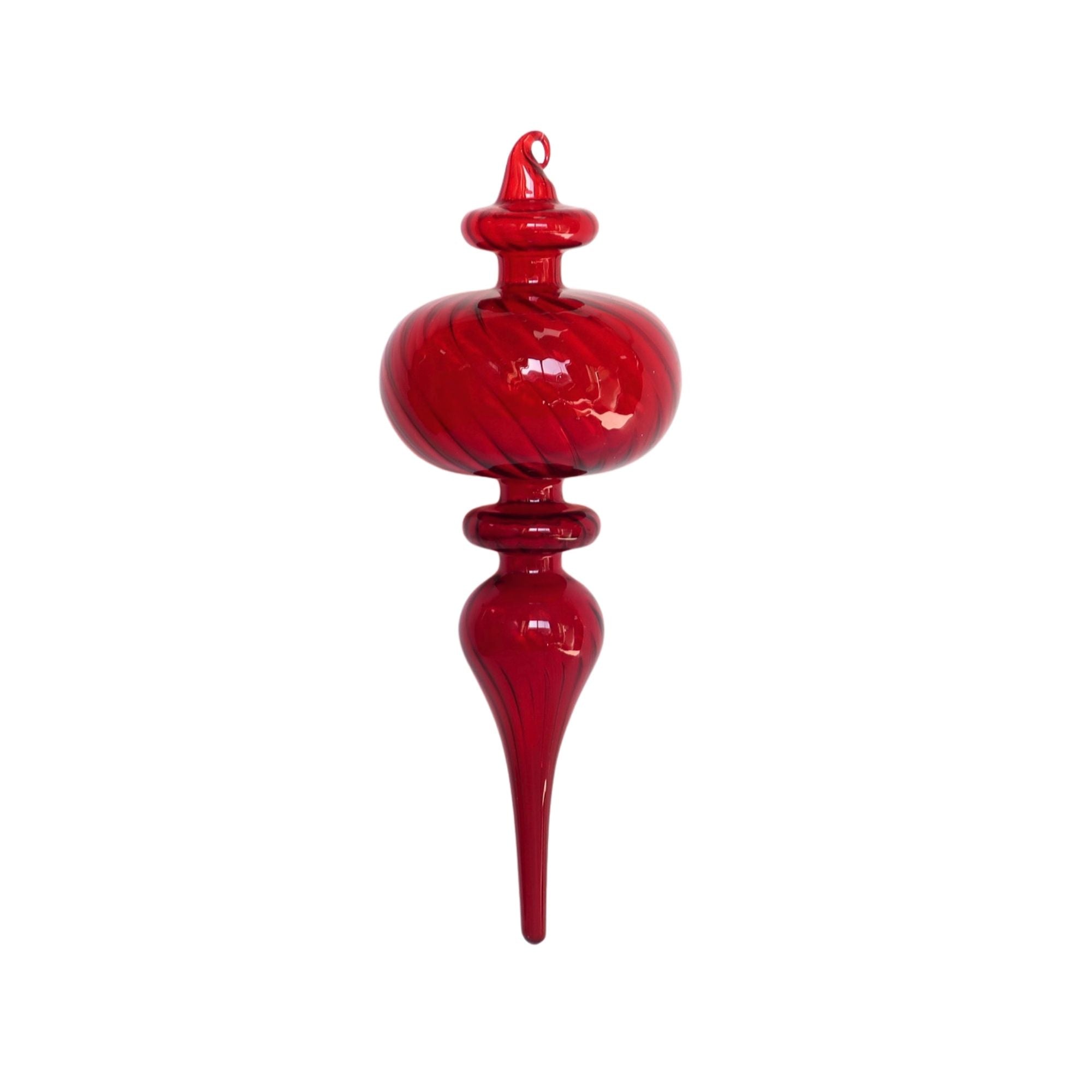 SWIRLING GLASS FINIAL (IN STOCK)