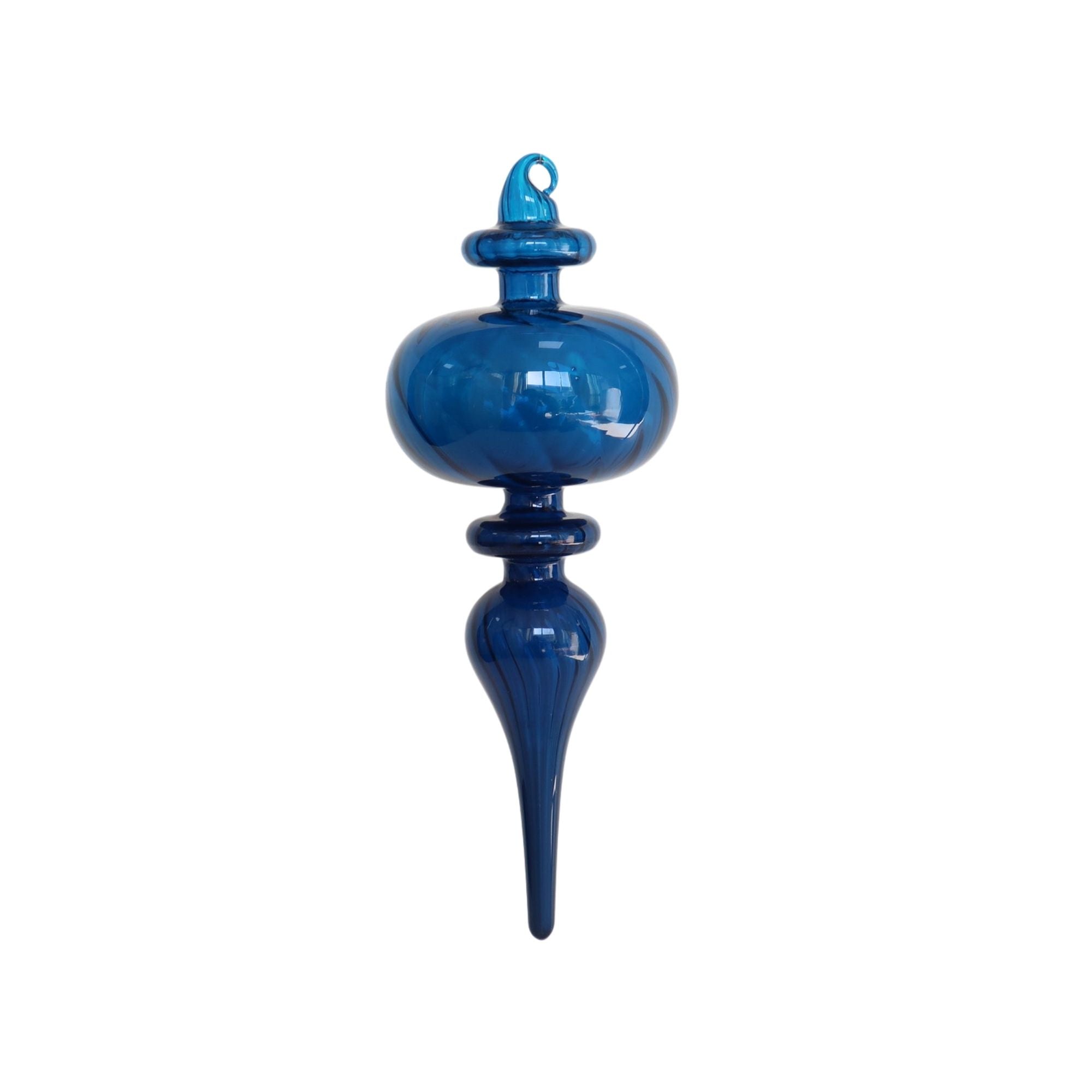 SWIRLING GLASS FINIAL (IN STOCK)