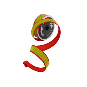Buy red-and-lime 2 TONE VELVET 1" (IN STOCK)