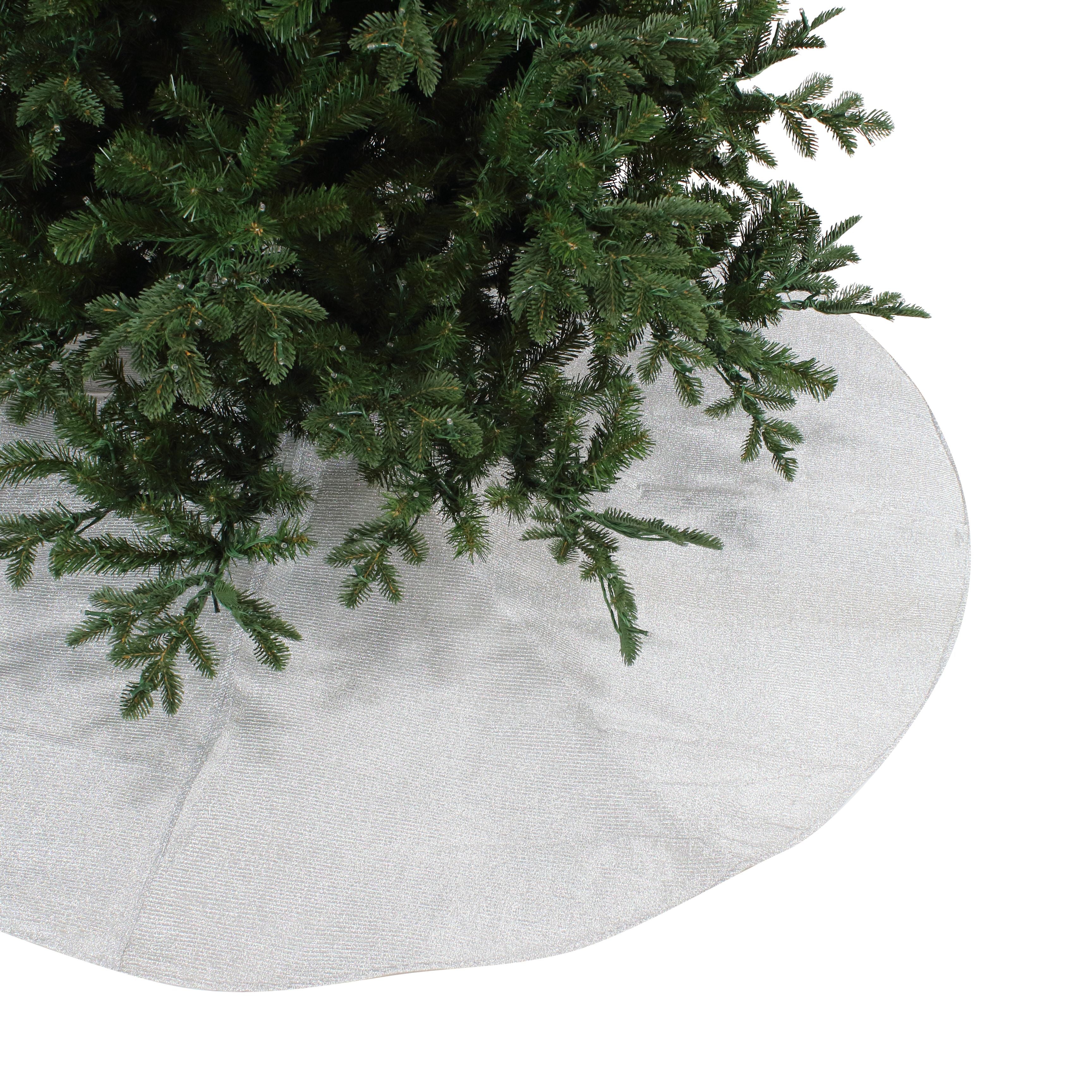 PLEATED METALLIC TREE SKIRT (IN STOCK)