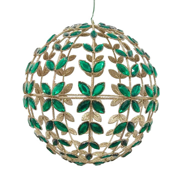 Buy emerald GEMSTONE GLOBE ORNAMENT (PREORDER)