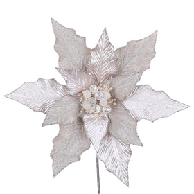 Buy platinum FESTIVE POINSETTIA STEM (IN STOCK)