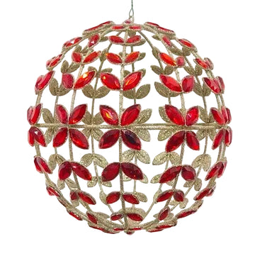 Buy red GEMSTONE GLOBE ORNAMENT (PREORDER)