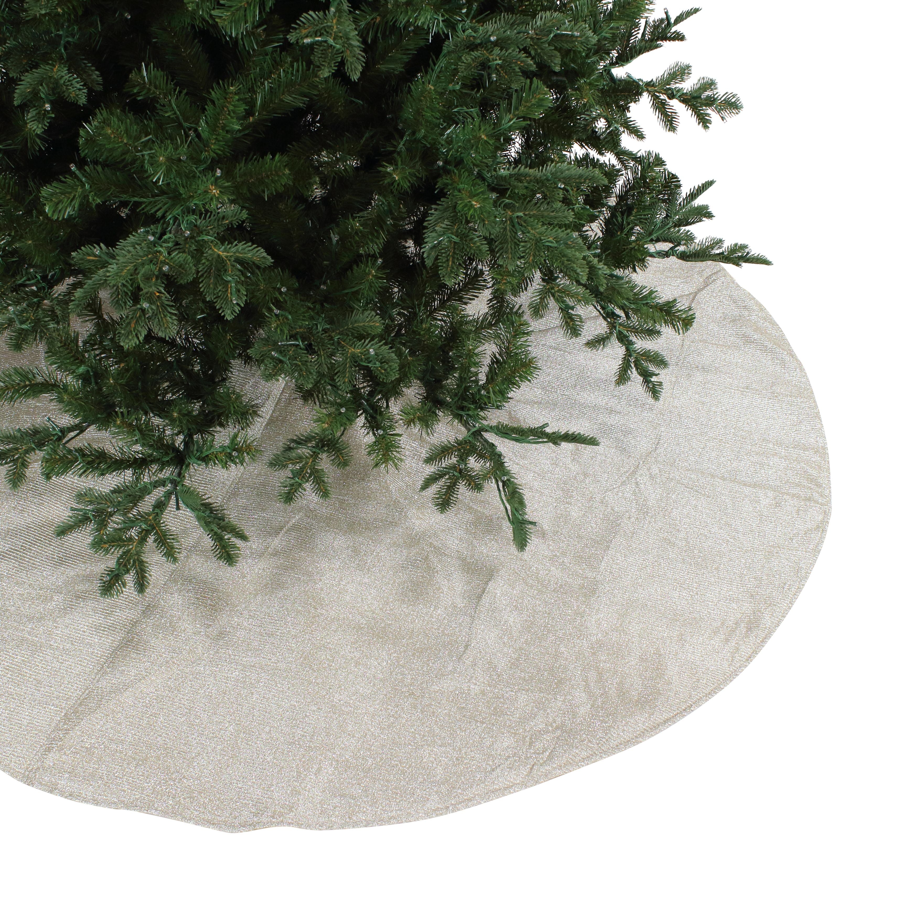 PLEATED METALLIC TREE SKIRT (IN STOCK)