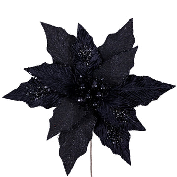 Buy black FESTIVE POINSETTIA STEM (IN STOCK)