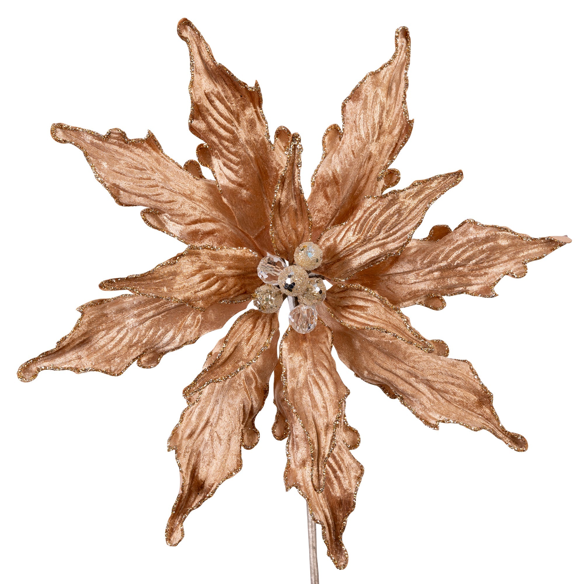 PLUSH POINSETTIA CLIP (IN STOCK)