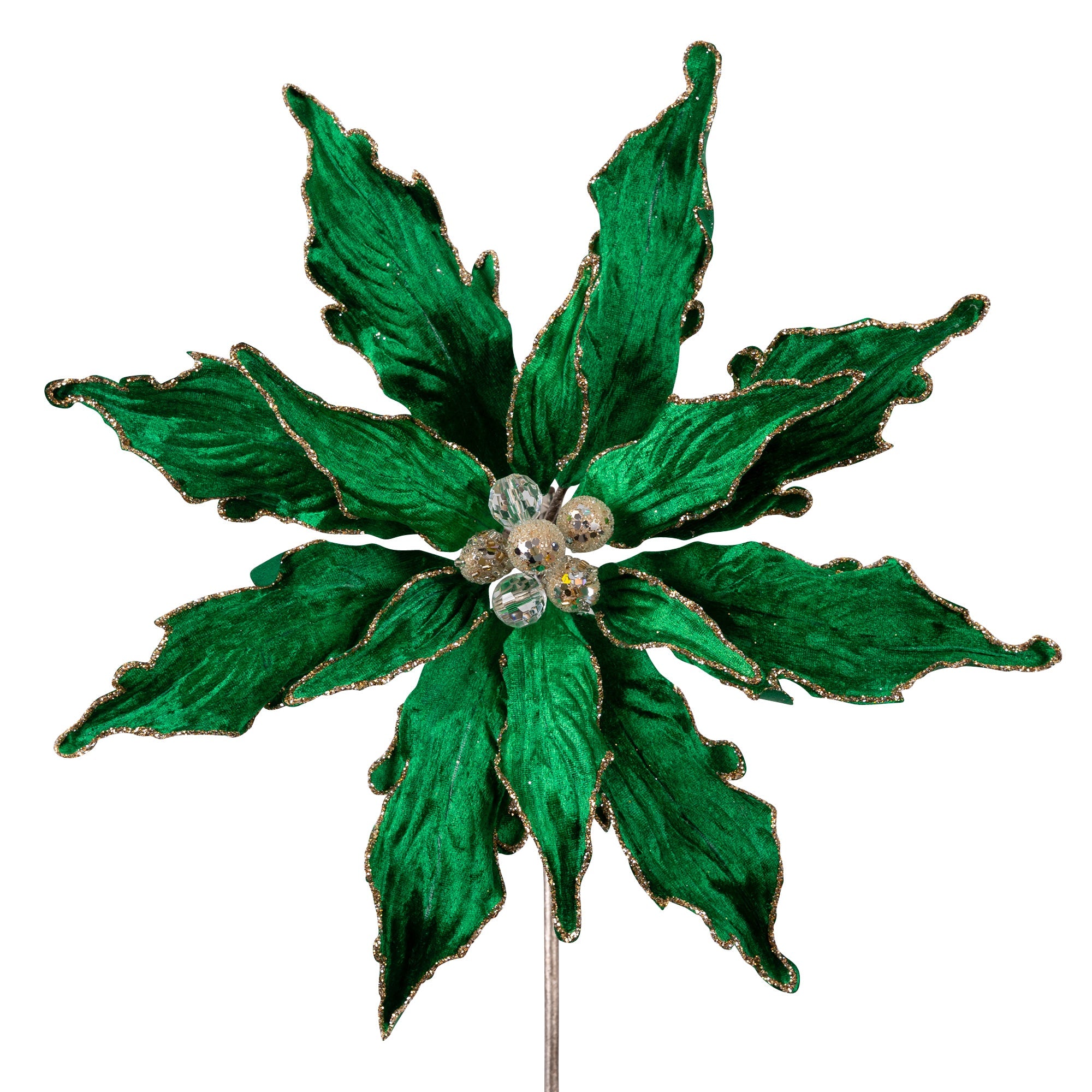 PLUSH POINSETTIA CLIP (IN STOCK)