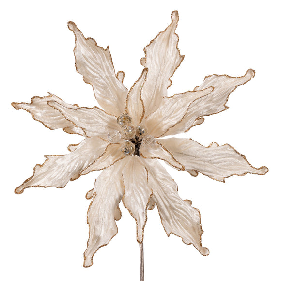 PLUSH POINSETTIA CLIP (IN STOCK)