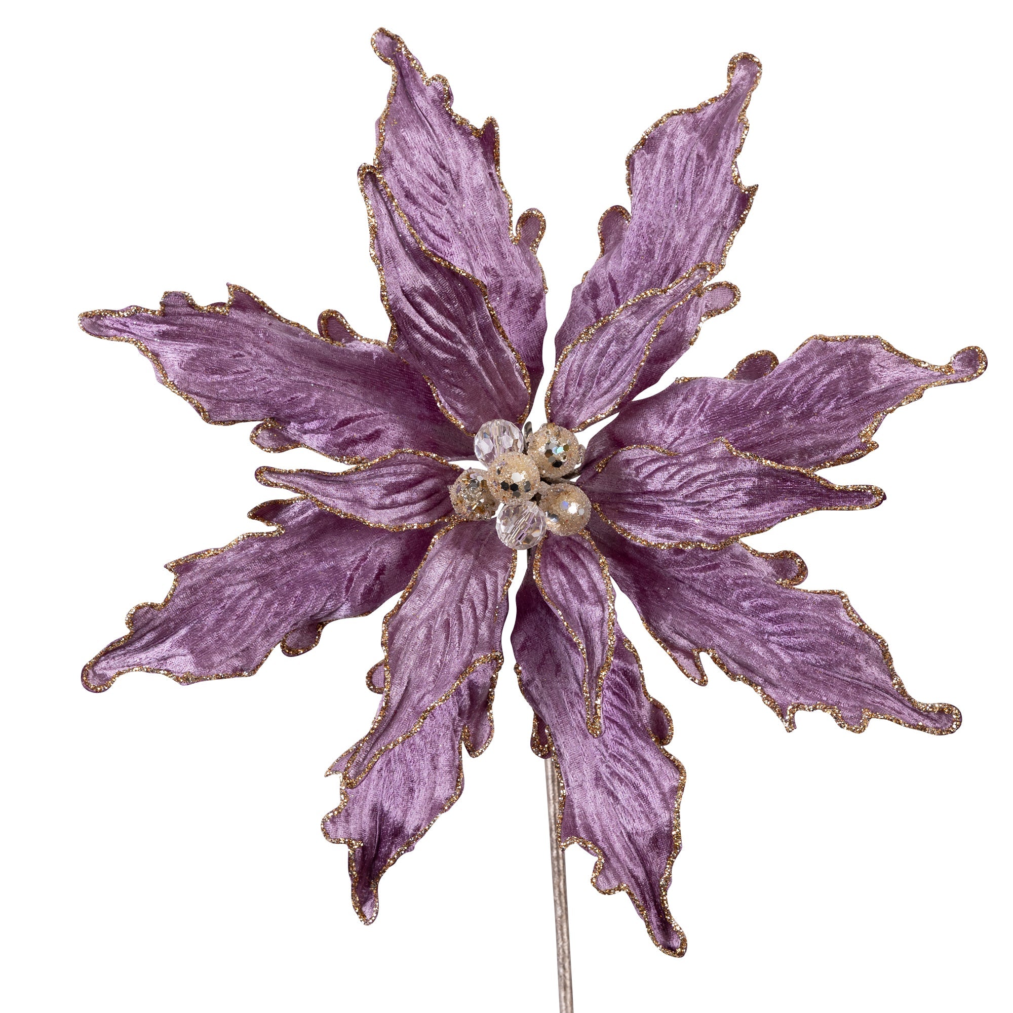 PLUSH POINSETTIA CLIP (IN STOCK)