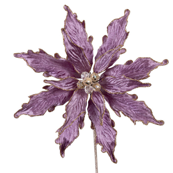 PLUSH POINSETTIA CLIP (IN STOCK)