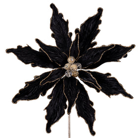 Buy black PLUSH POINSETTIA STEM (PREORDER)