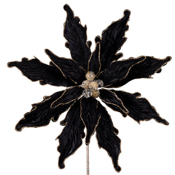 Buy black PLUSH POINSETTIA STEM (PREORDER)