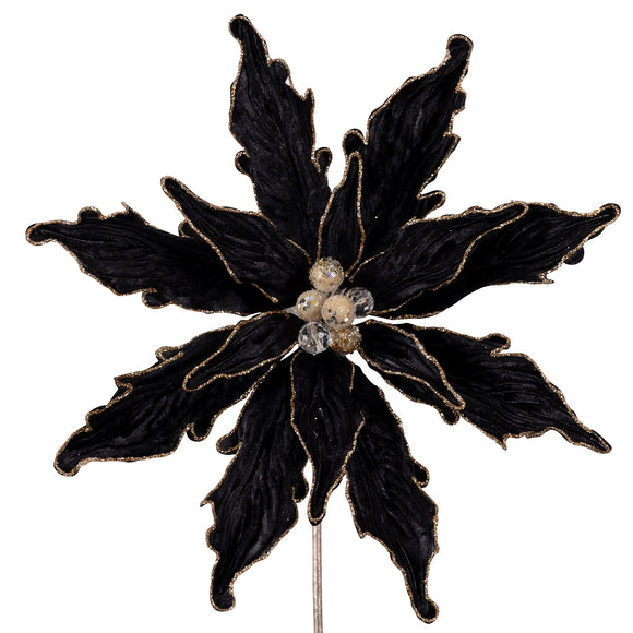 PLUSH POINSETTIA CLIP (IN STOCK)
