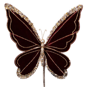 Buy burgundy PLUSH BUTTERFLY CLIP (IN STOCK)