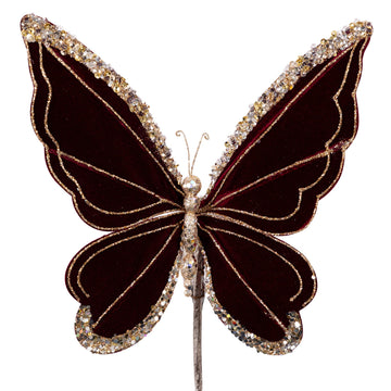 Buy burgundy PLUSH BUTTERFLY CLIP (IN STOCK)