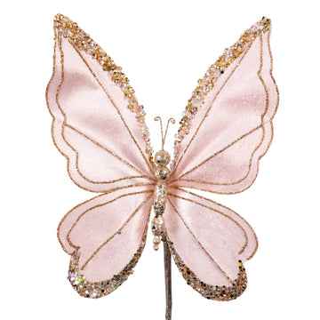 Buy light-pink PLUSH BUTTERFLY CLIP (IN STOCK)