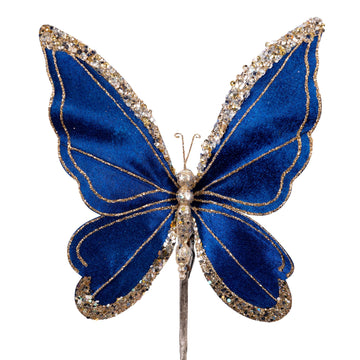 Buy navy-blue PLUSH BUTTERFLY CLIP (IN STOCK)