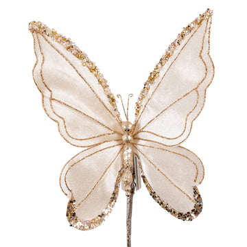 Buy ivory PLUSH BUTTERFLY CLIP (IN STOCK)
