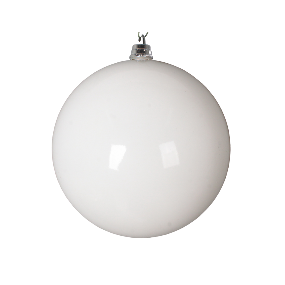 WHITE SHINY ORNAMENTS (IN STOCK)