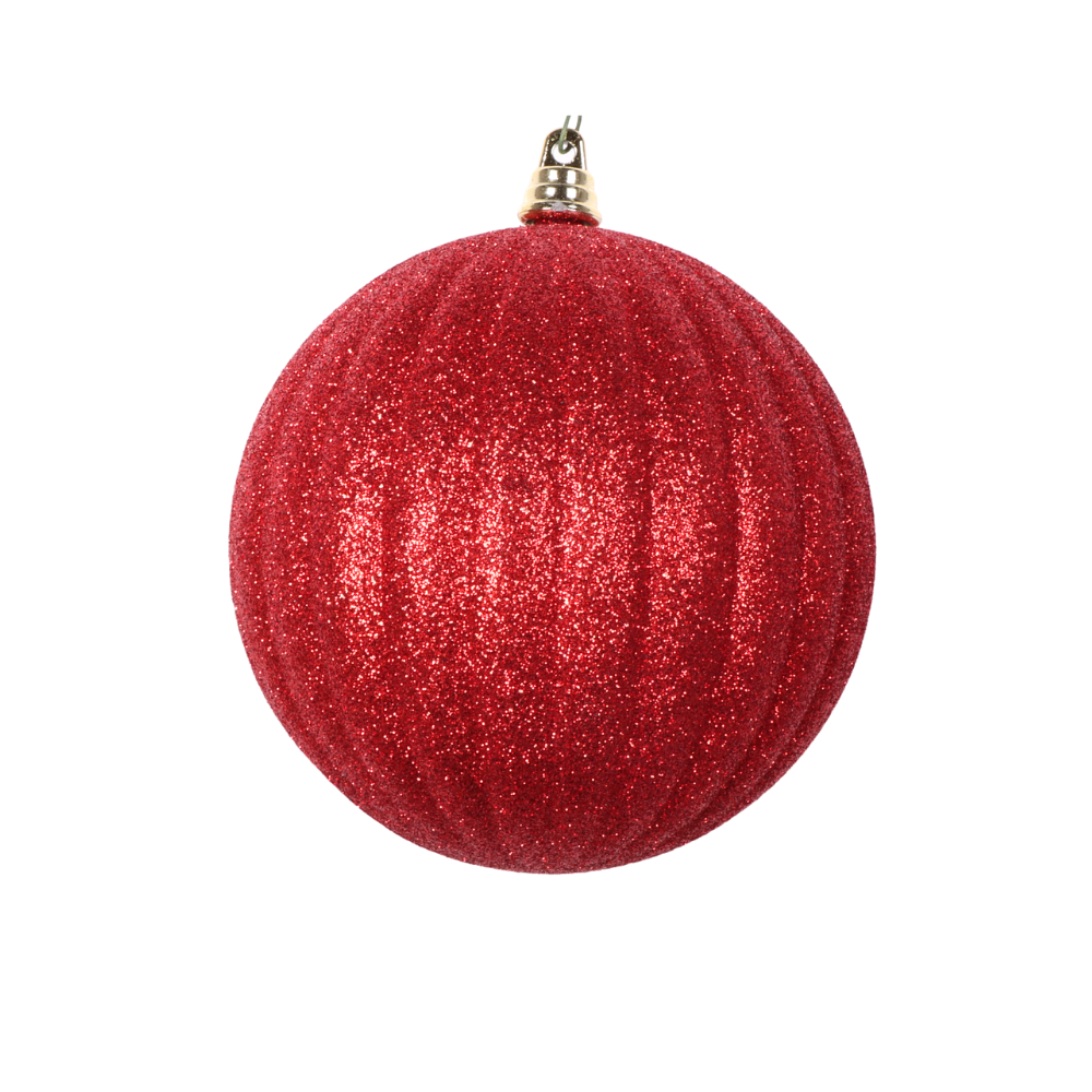 RED GLITTER PLEATED ORNAMENTS (PREORDER)