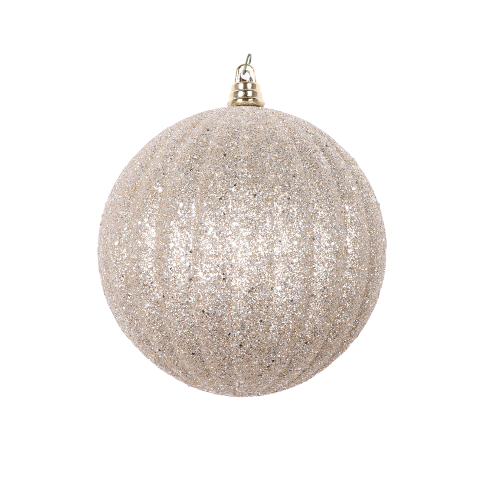 PLATINUM GLITTER PLEATED ORNAMENTS (PREORDER)