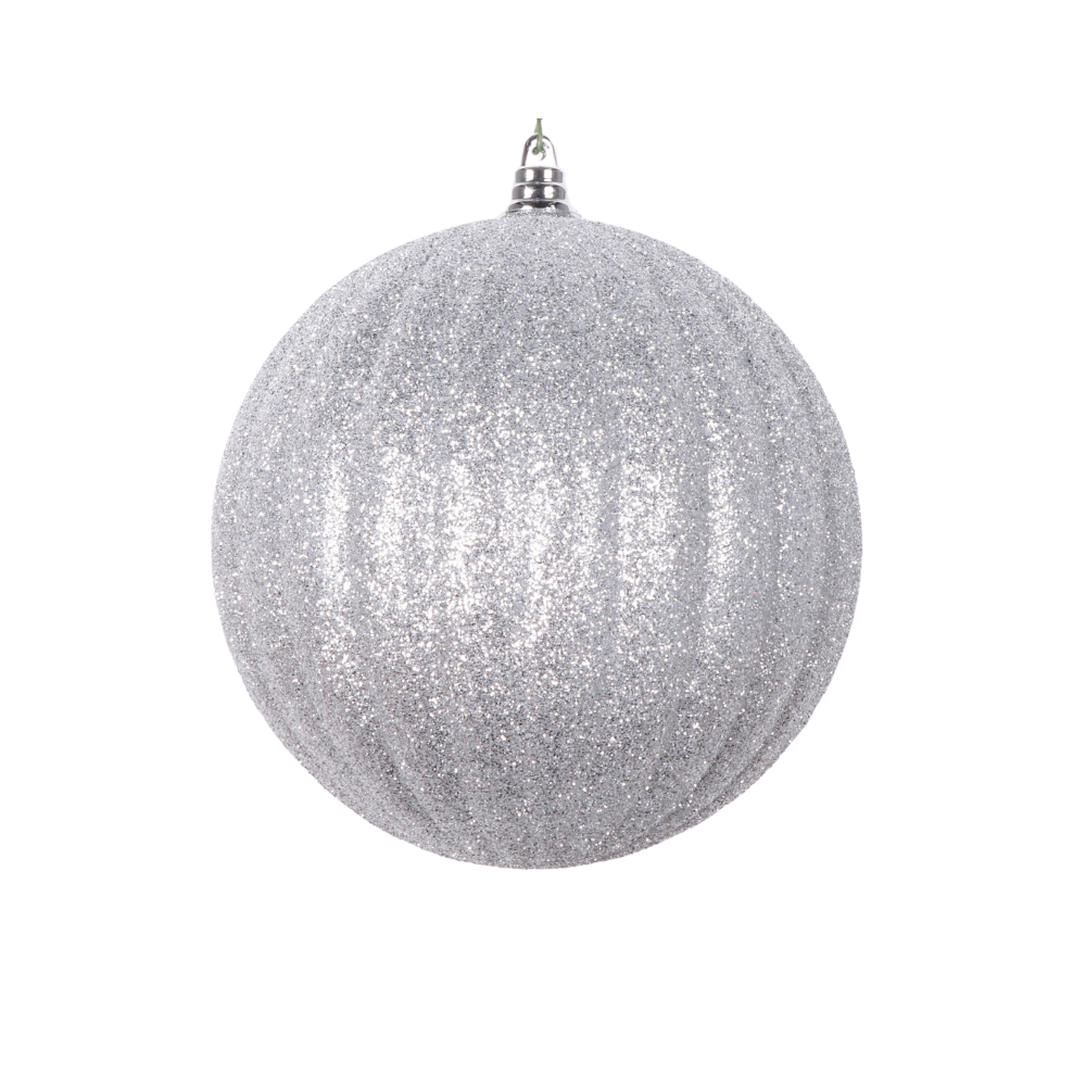 SILVER GLITTER PLEATED ORNAMENTS (PREORDER)