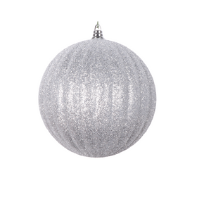 SILVER GLITTER PLEATED ORNAMENTS (PREORDER)