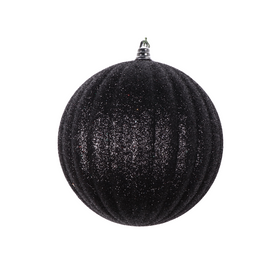 BLACK GLITTER PLEATED ORNAMENTS (PREORDER)