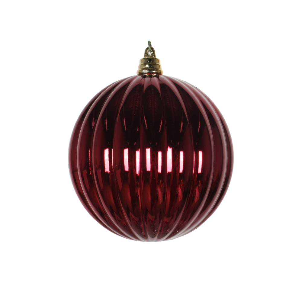 BURGUNDY SHINY PLEATED ORNAMENTS (PREORDER)