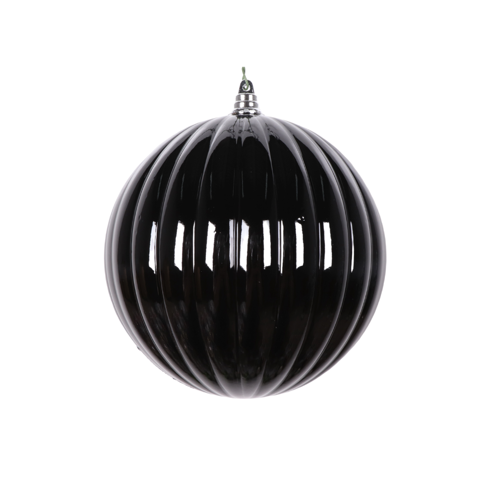 BLACK SHINY PLEATED ORNAMENTS (PREORDER)