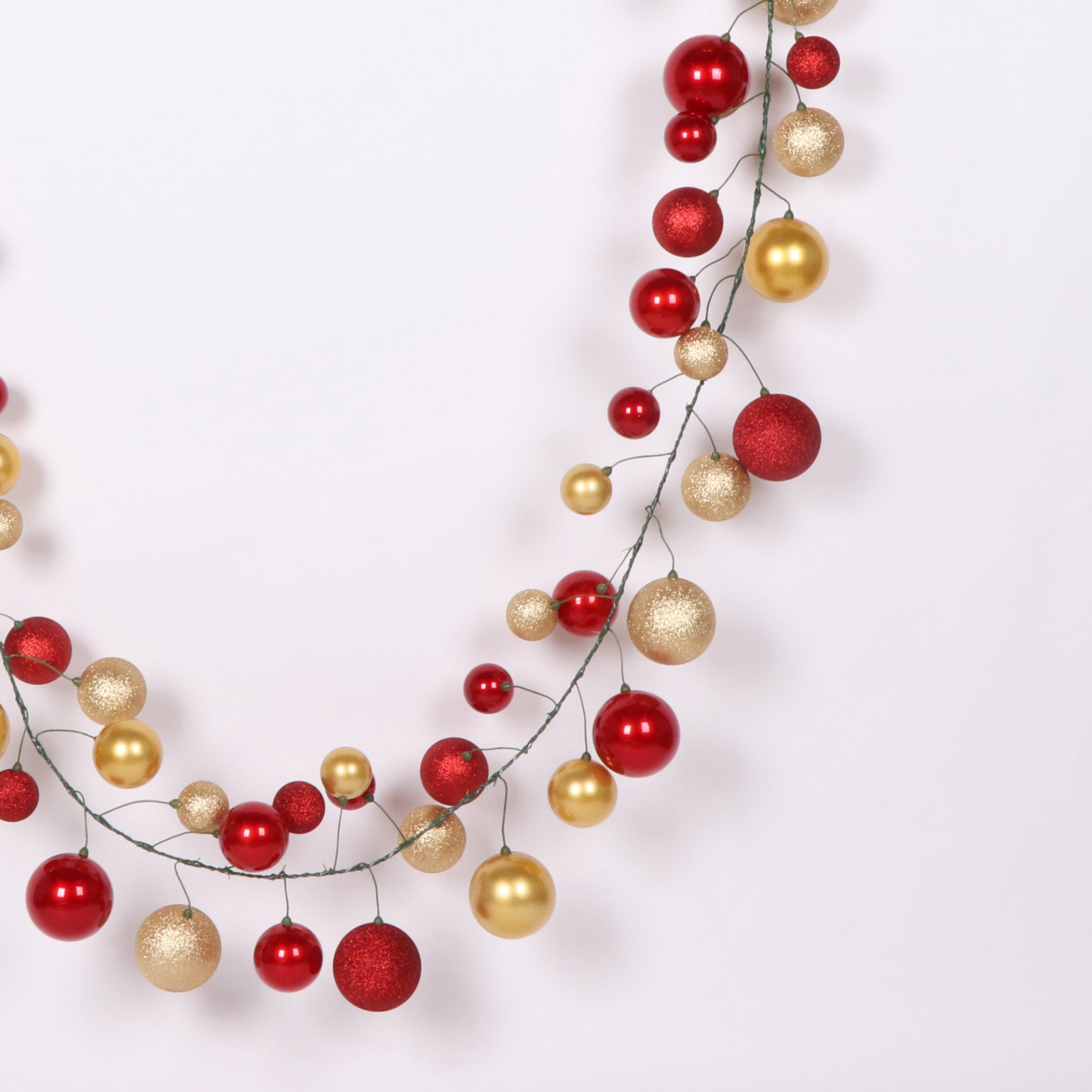 Buy red-and-gold BALL GARLAND GLITTER &amp; CANDY APPLE (IN STOCK)