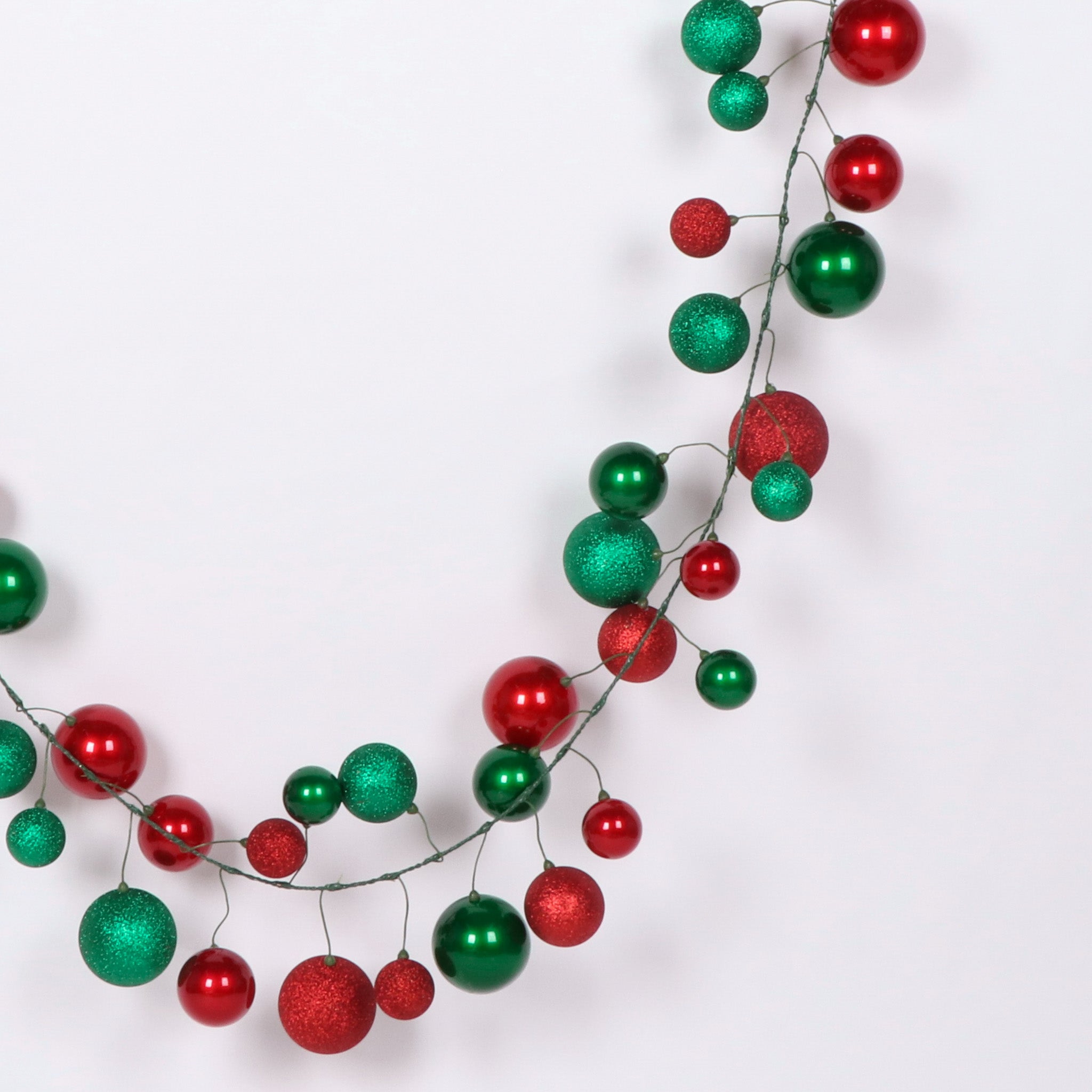 Buy red-and-emerald BALL GARLAND GLITTER &amp; CANDY APPLE (IN STOCK)