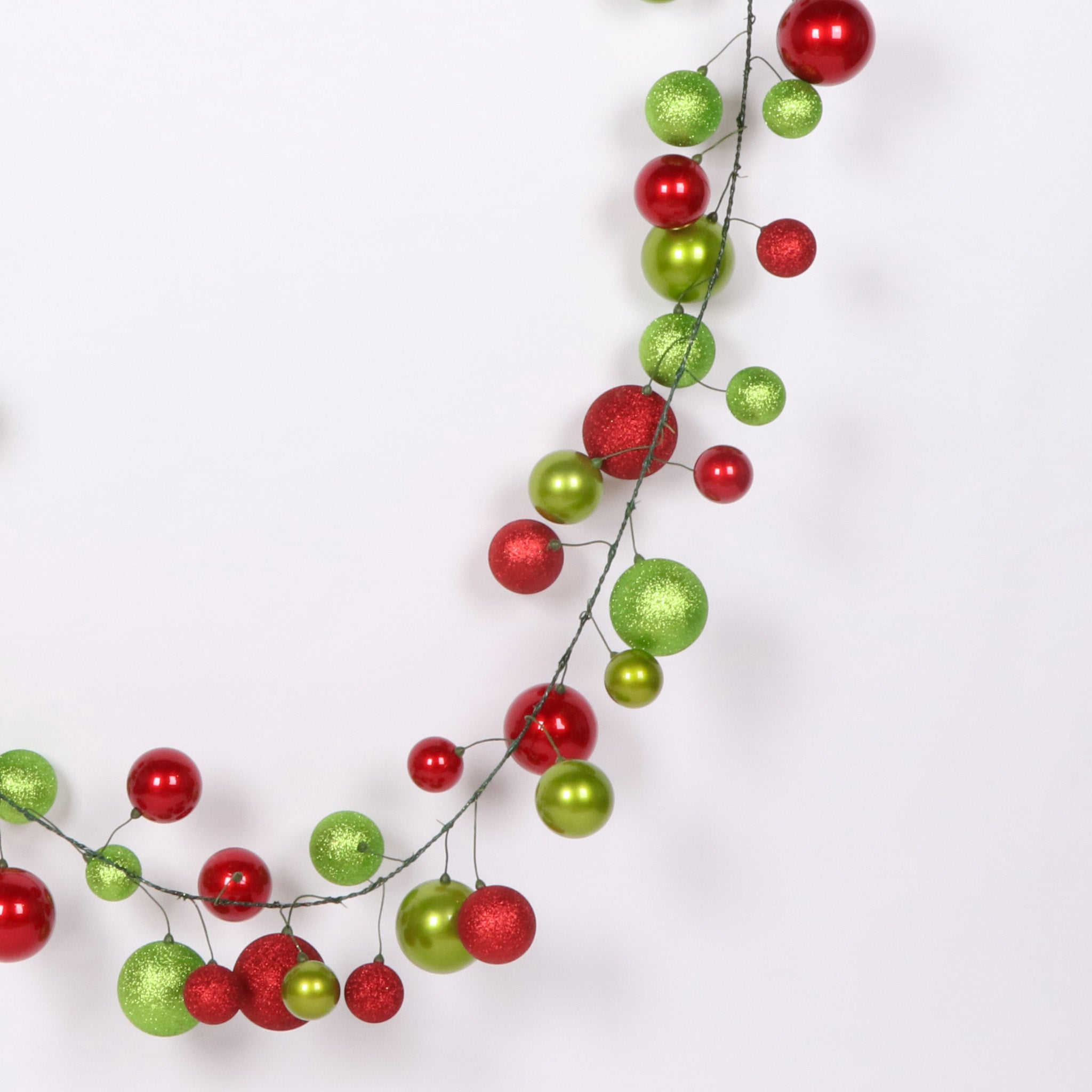 Buy red-and-lime BALL GARLAND GLITTER &amp; CANDY APPLE (IN STOCK)