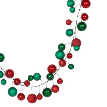 Buy red-and-emerald BALL GARLAND GLITTER &amp; CANDY APPLE (IN STOCK)