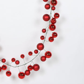 Buy red BALL GARLAND MATTE &amp; SHINY (IN STOCK)