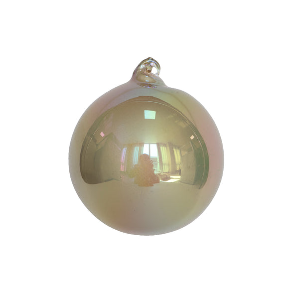 PEARLESCENT GLASS ORNAMENT (IN STOCK)