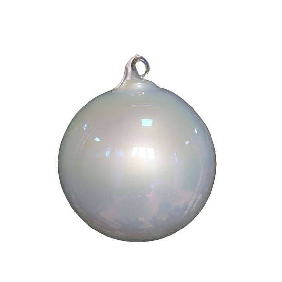PEARLESCENT GLASS ORNAMENT (IN STOCK)