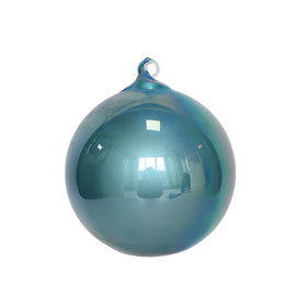 Buy turquoise PEARLESCENT GLASS ORNAMENT (IN STOCK)