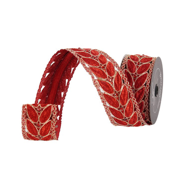 Buy red LAUREL LEAF LACE (IN STOCK)
