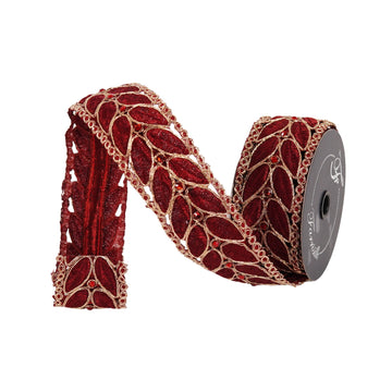 Buy burgundy LAUREL LEAF LACE (IN STOCK)