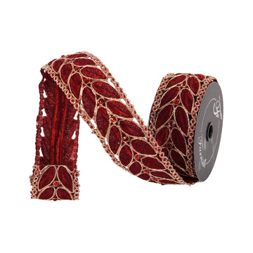 Buy burgundy LAUREL LEAF LACE (PREORDER)